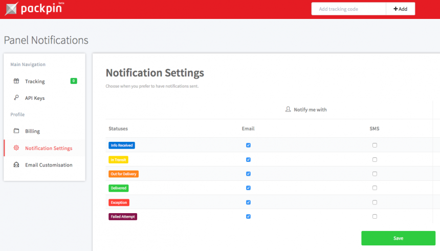 Packpin Woocommerce Shipment Tracking